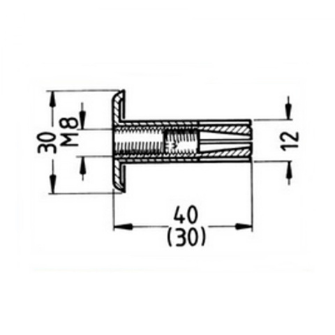 Punkt pomiarowy 11R2-40BR z gwintem M8