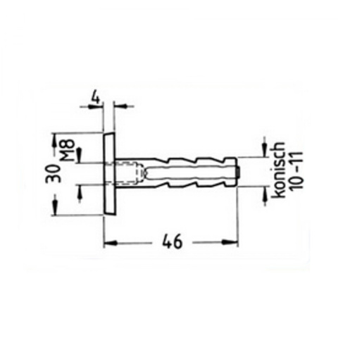 Punkt pomiarowy 11R1 z gwintem M8