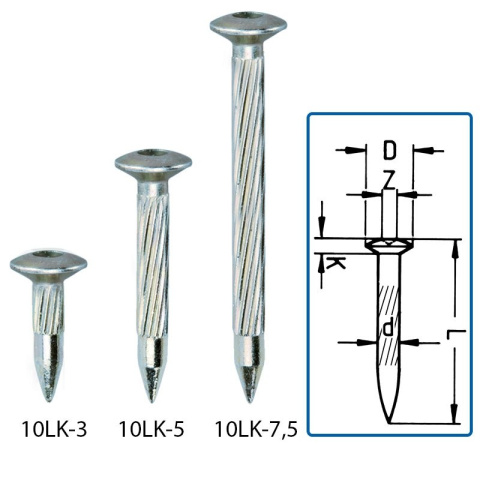 Punkt pomiarowy, karbowany z centrem 3 cm 10LK-3